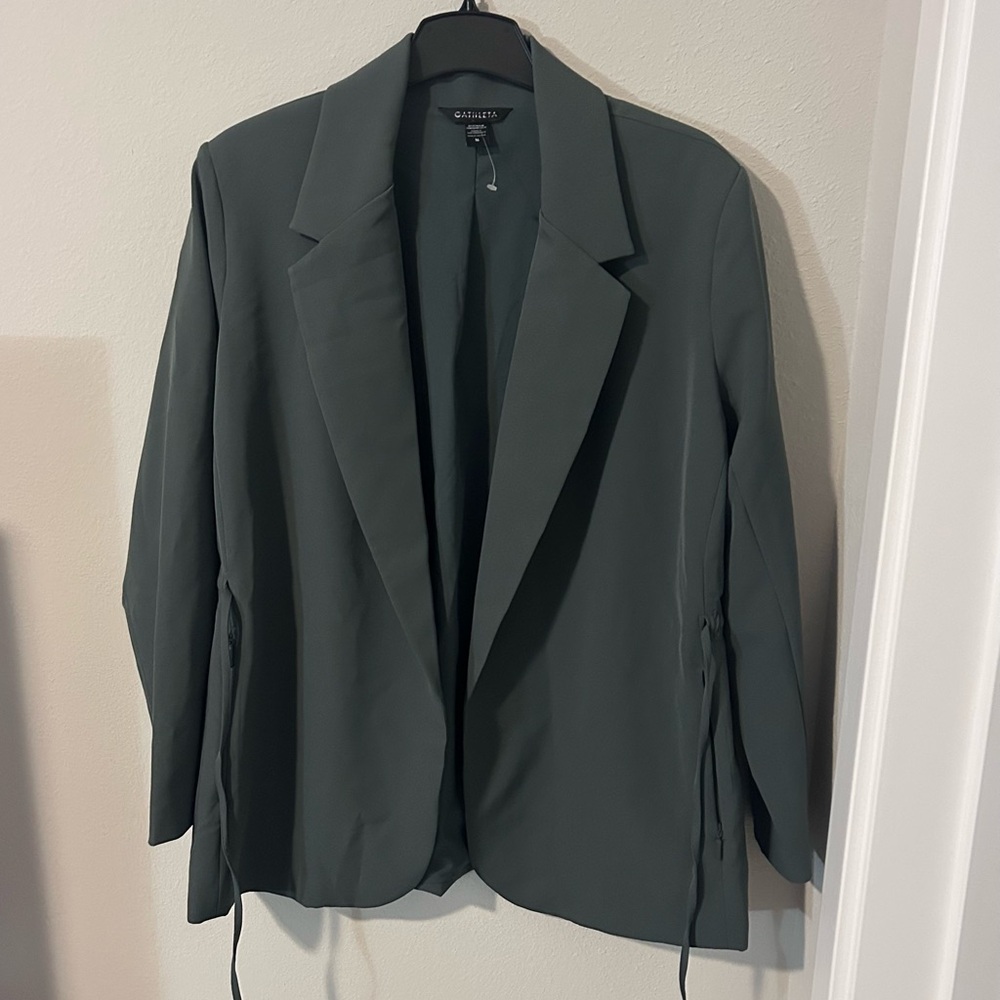 Athleta Blazer Jacket Size 16 Green
